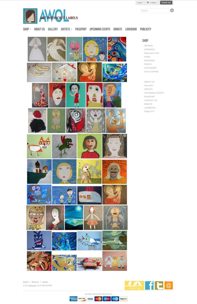 Art WithOut Labels Web Page