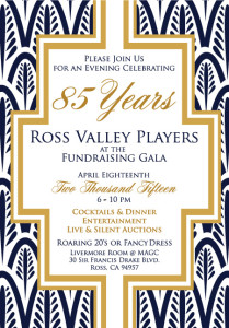 ChromaKit Graphic Design Ross Valley Players Fundraising Gala Invite