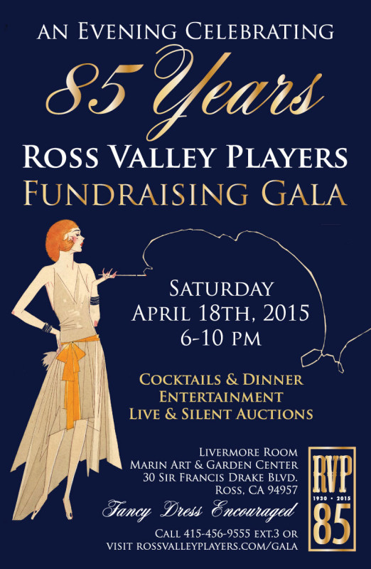 ChromaKit Graphic Design Ross Valley Players Fundraising Gala poster